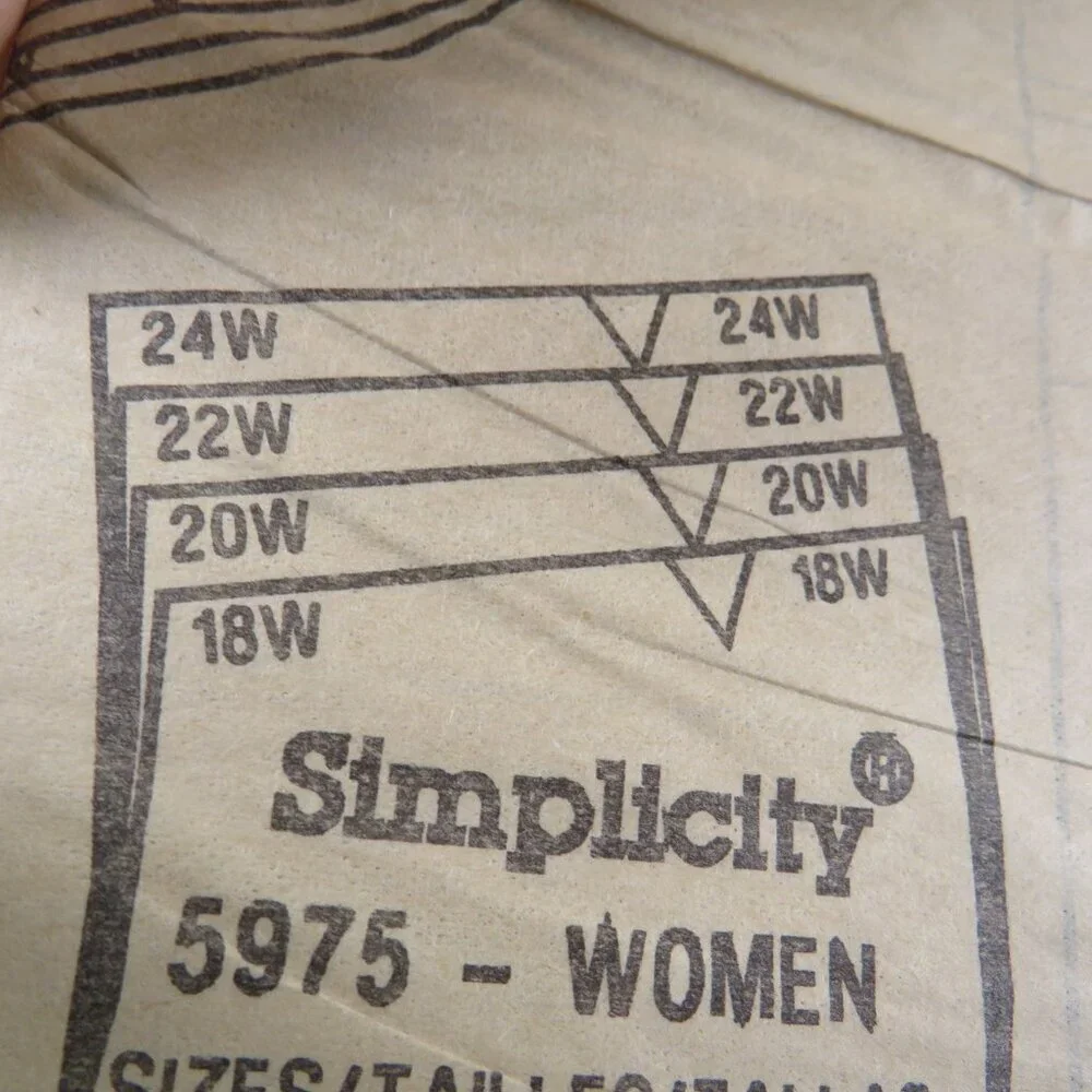 Simplicity 5975 Clothing Pattern EASY Dress & Jacket UNCUT 18W - 24W